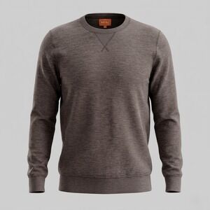 Red Ale Mens XL Brown Sweater Pullover Crew Neck 100% Cotton Long Sleeve